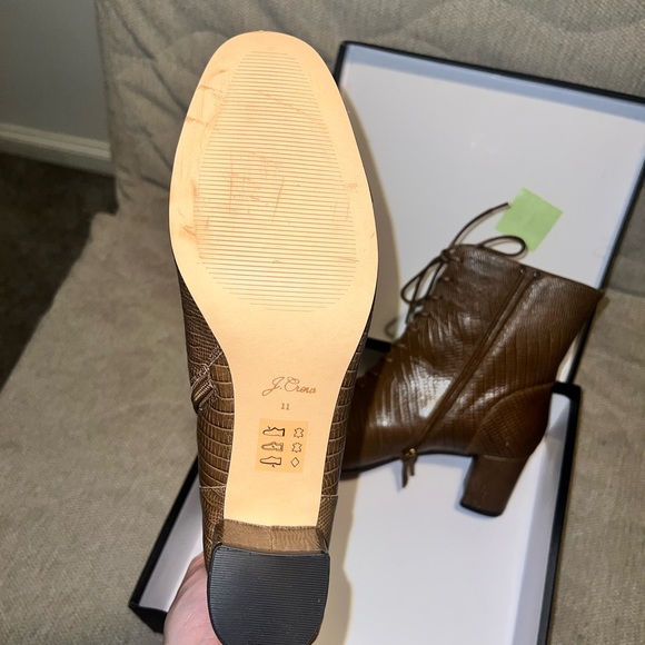 J. Crew Lace-Up Willa Boots in Embossed Lizard - Picture 4 of 4